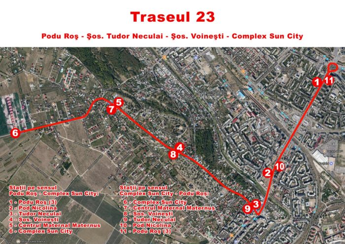 Traseu autobuz Tehnopolis Podu Roș pentru ieșeni