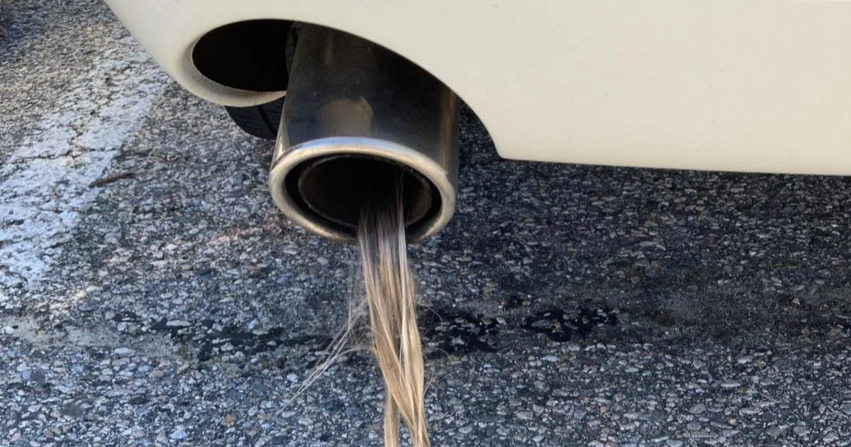 Mirarea unui tânăr care i-au ieșit „fire de păr” din țeava de eșapament. Explicațiile date de specialiști