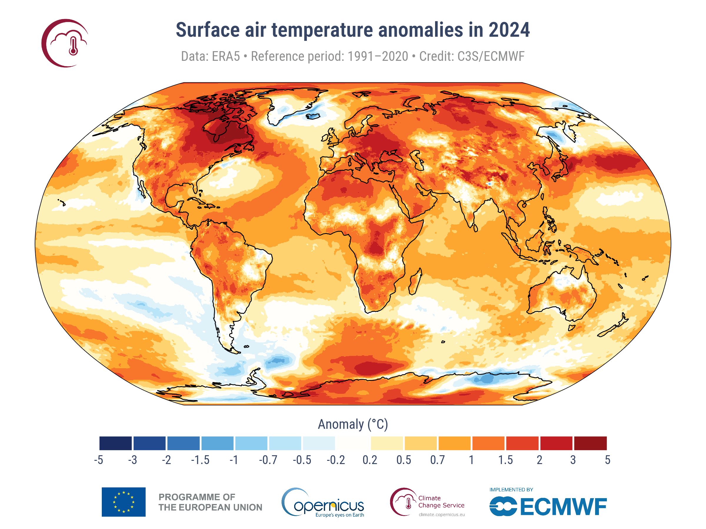 Anul 2024 a fost cel mai cald din istoria măsurătorilor meteo din Europa