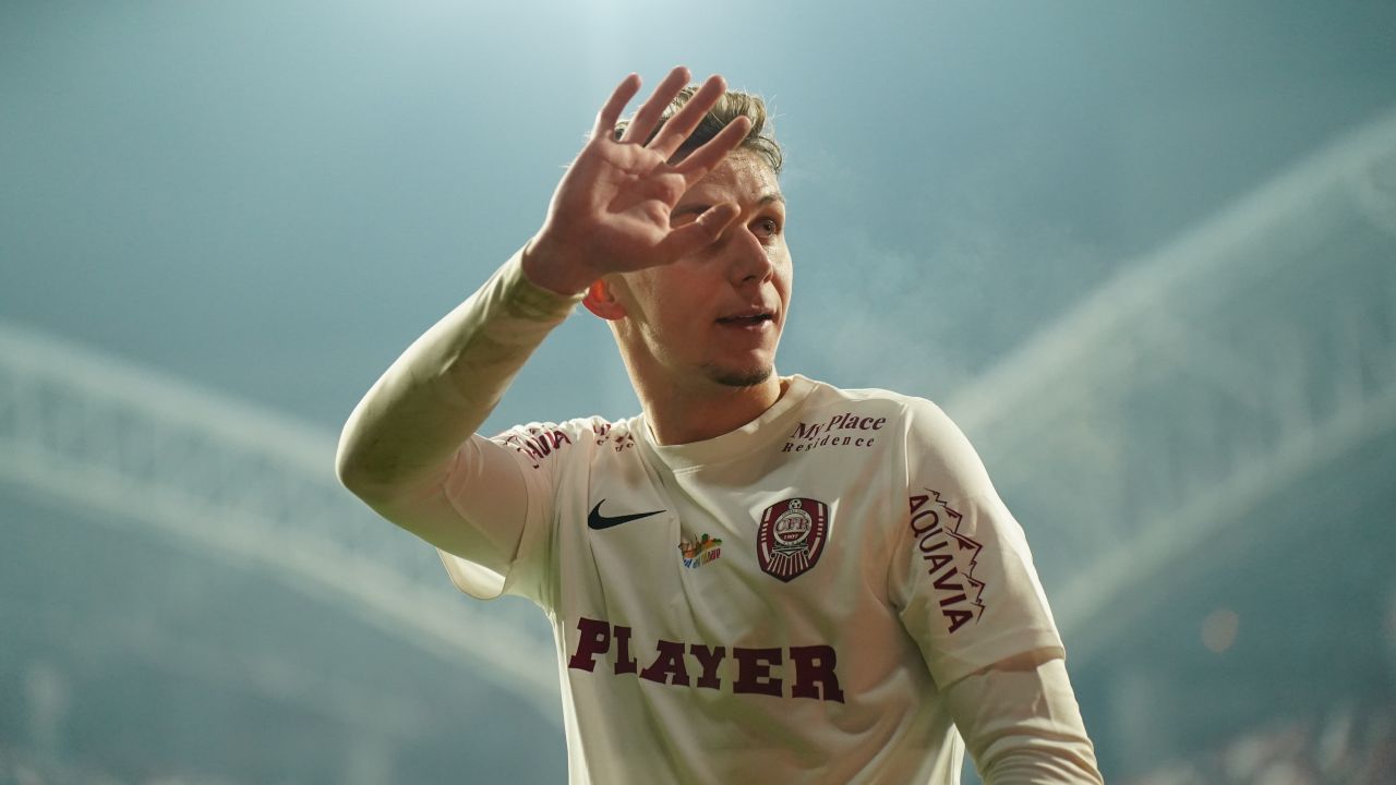 Louis Munteanu, vultur pe stâncă! Atacantul lui CFR Cluj e primul în topul celor mai buni marcatori