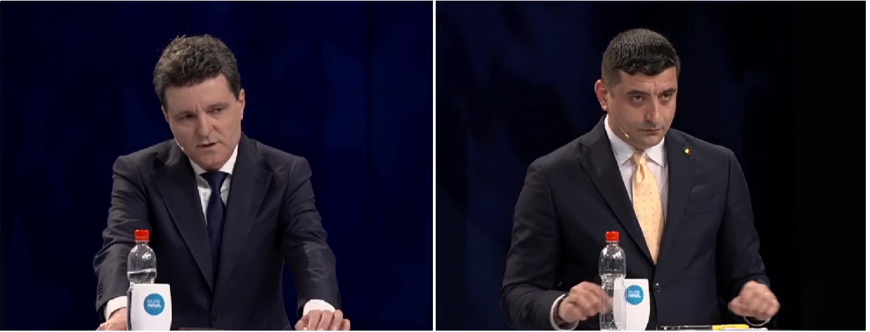 VIDEO Contre între candidați la o întrebare despre cursul euro. Simion: „Mai lipsea să fiu acuzat că sunt vinovat și de nealegerea noului papă” / Dan: „Să nu o dăm în politicianism”