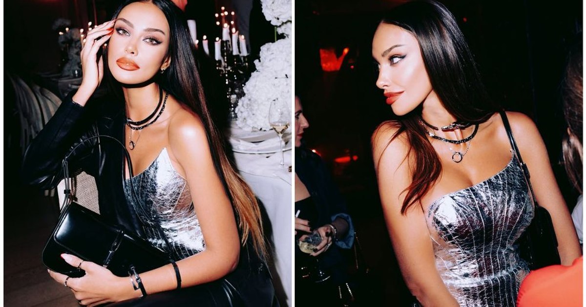 „O zeiță”. Mădălina Ghenea, apariție de senzație la un eveniment din Italia: a purtat un corset metalizat și pantaloni mulați, de piele