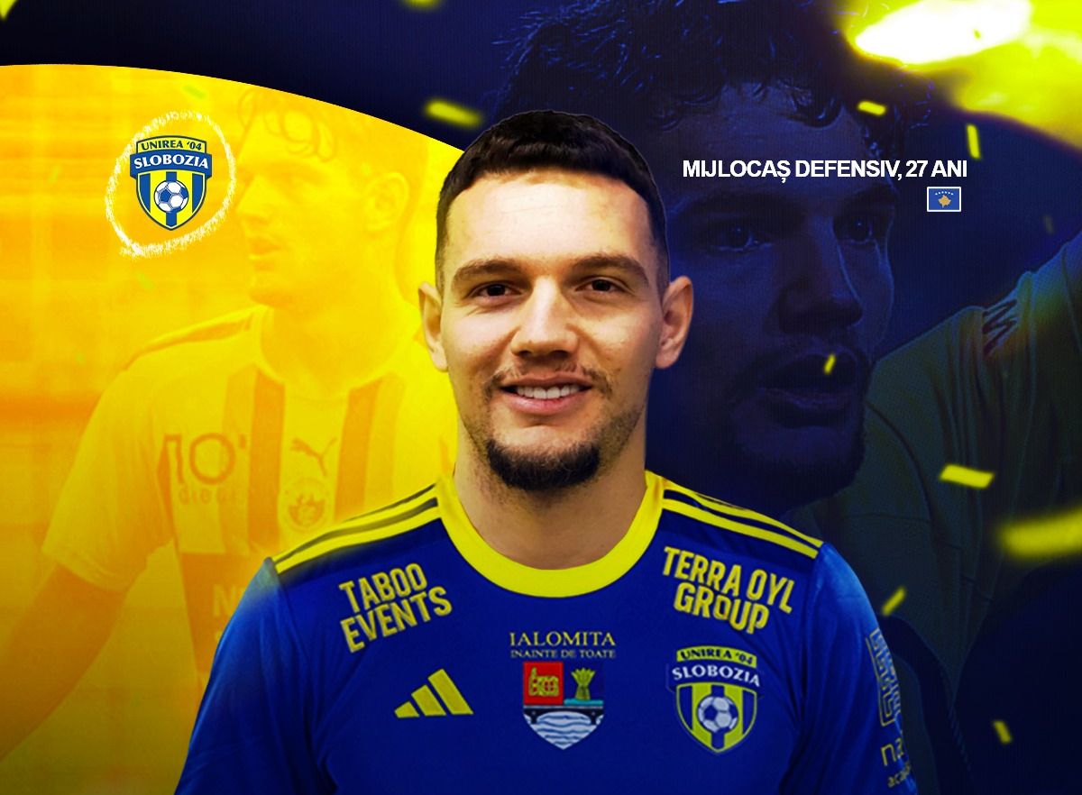 Încă un kosovar în SuperLiga. Fotbalistul transferat de Unirea Slobozia Încă un kosovar în SuperLiga. Fotbalistul transferat de Unirea Slobozia