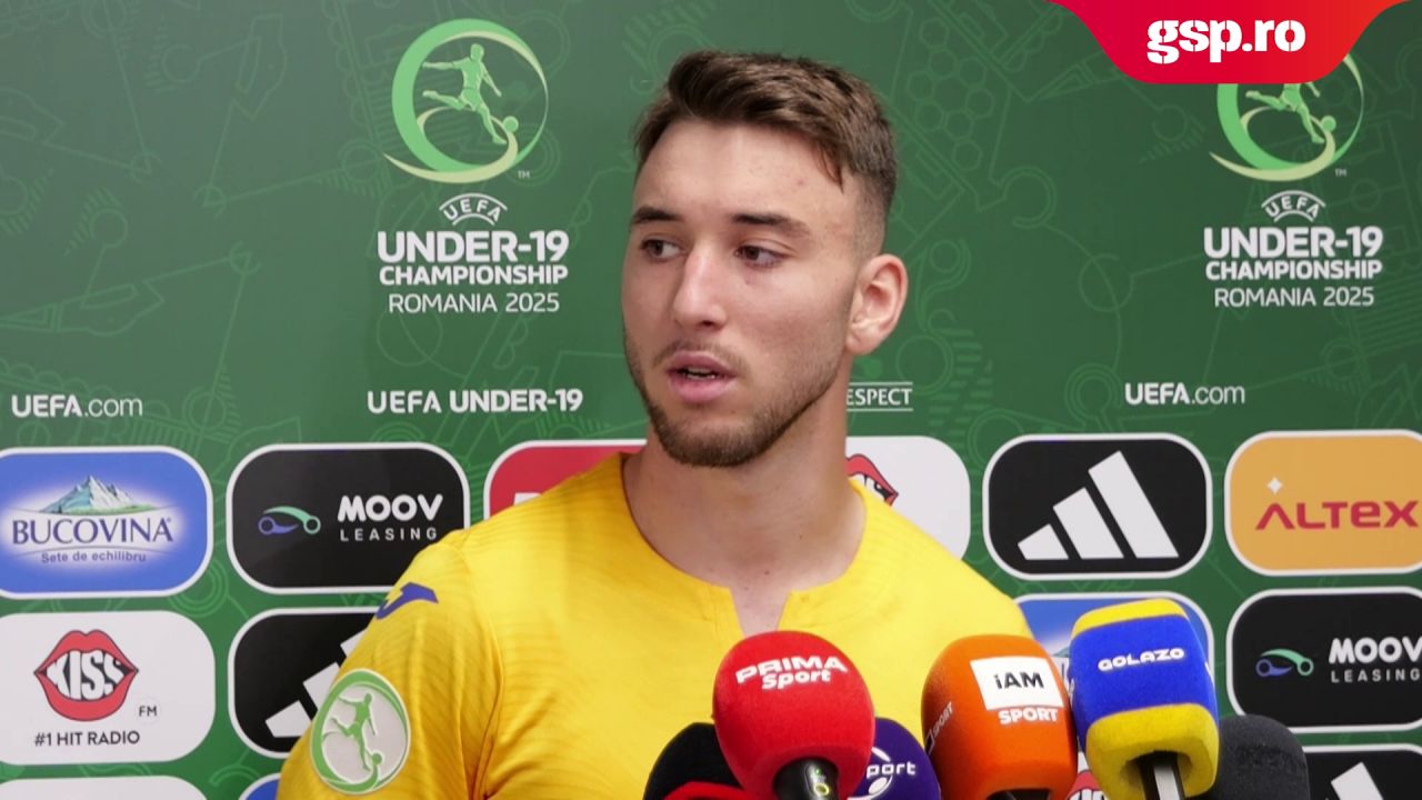 Luca Szimionaș, mijlocașul României U19, despre meciul cu Olanda din această seară: „Au avut mai multe ocazii, putem spune că au jucat mai bine”