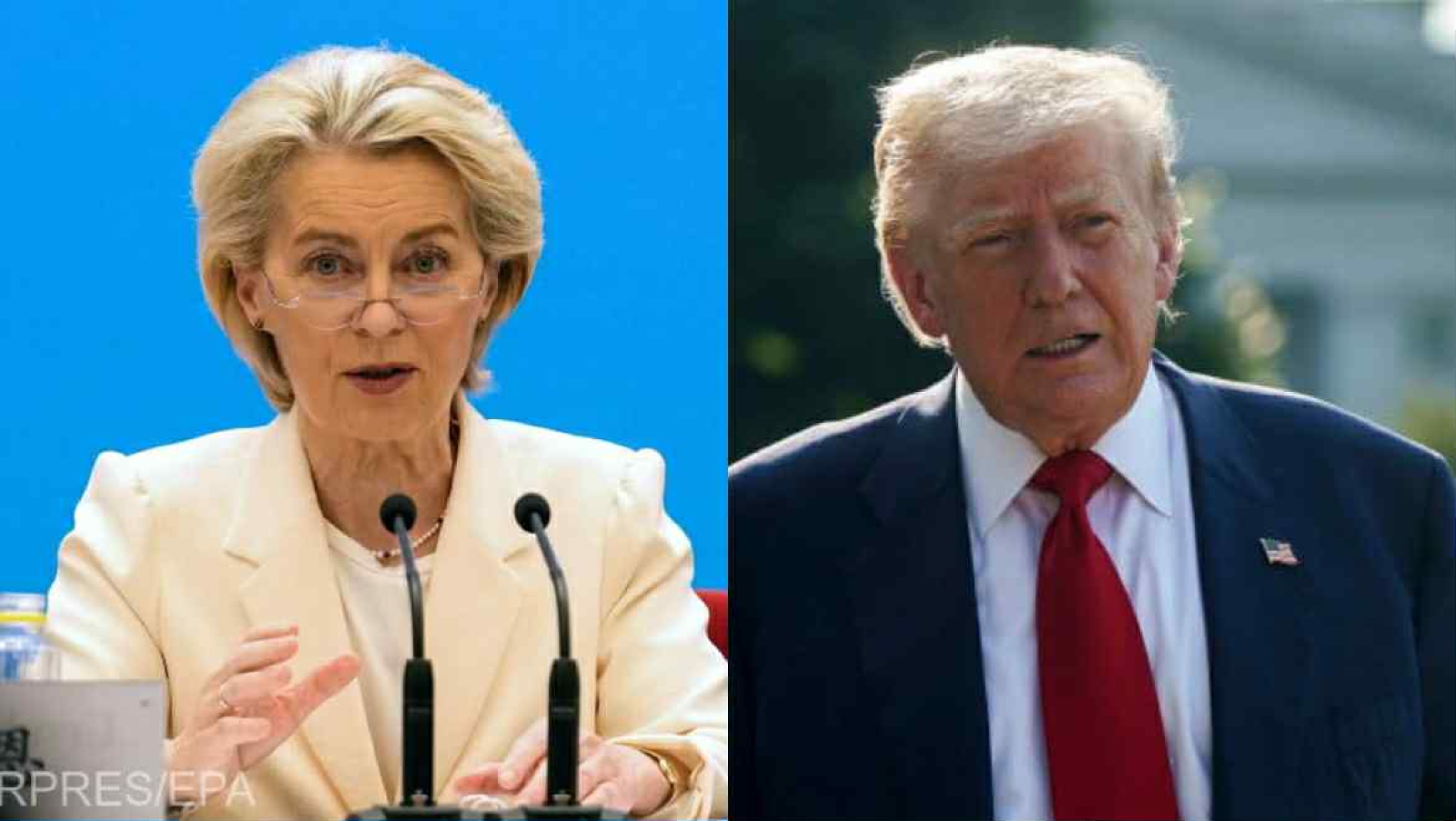 Întâlnire între Ursula von der Leyen și Donald Trump. Taxele vamale între UE și SUA, pe lista discuțiilor
