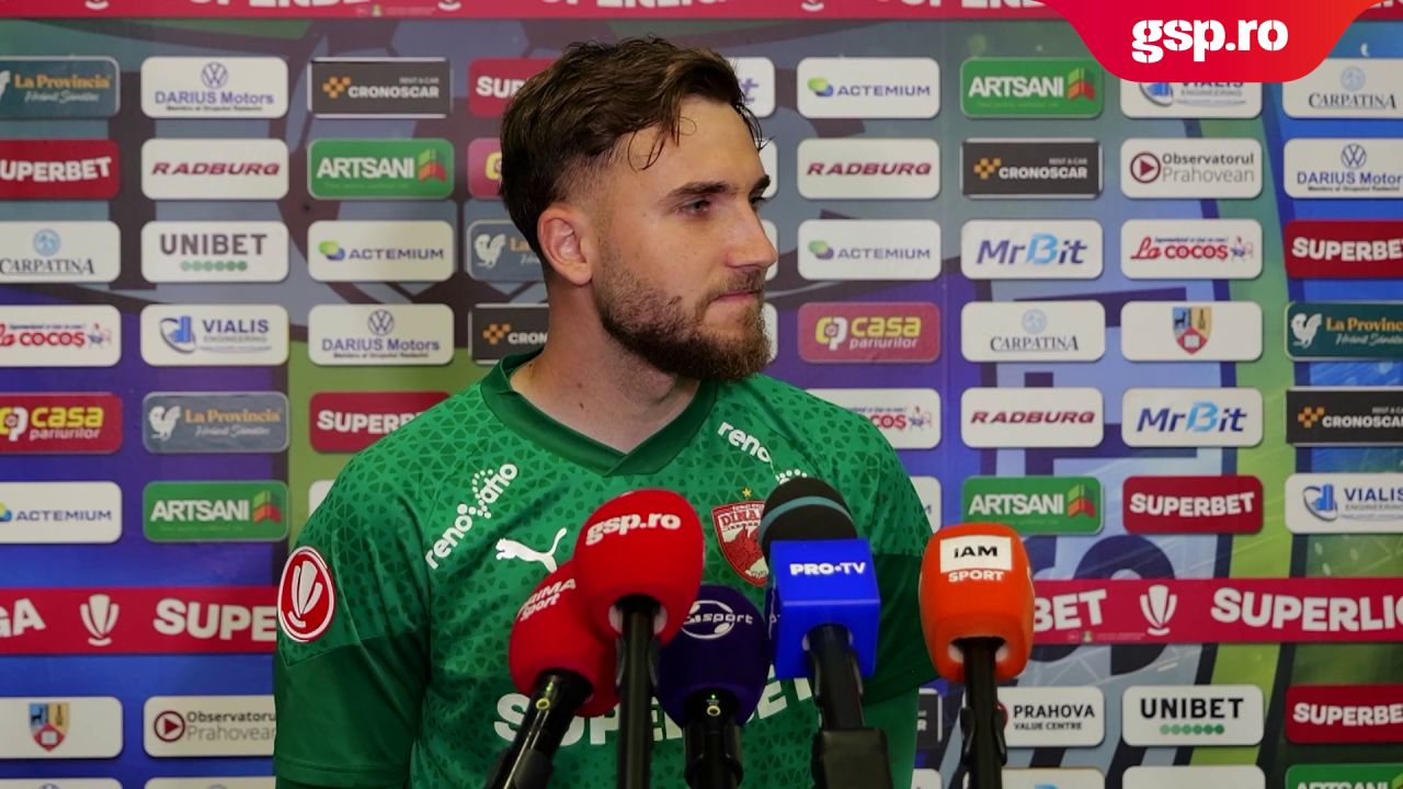 Petrolul vs. Dinamo 0-3 » Alex Roșca, la revenirea fără gol primit în poarta dinamoviștilor: „Nu mi-a picat bine, dar nu am lăsat capul jos doar pt că nu eram titular”