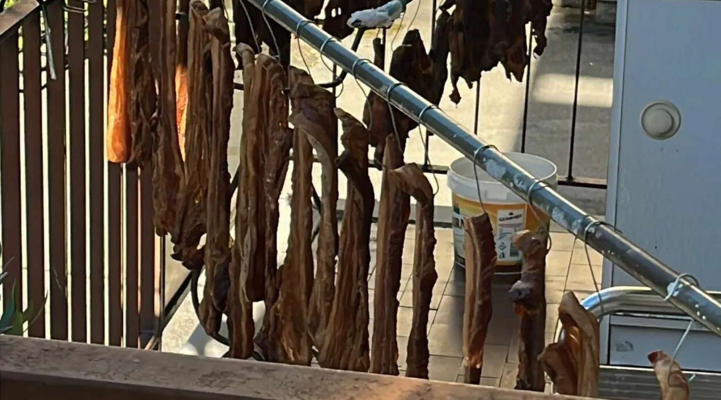 Șoc în Italia: Hălci de carne și afumături, puse ‘la uscat’ pe balcon, sânge picurând pe sub ferestre: ‘La noi în țară e normal’