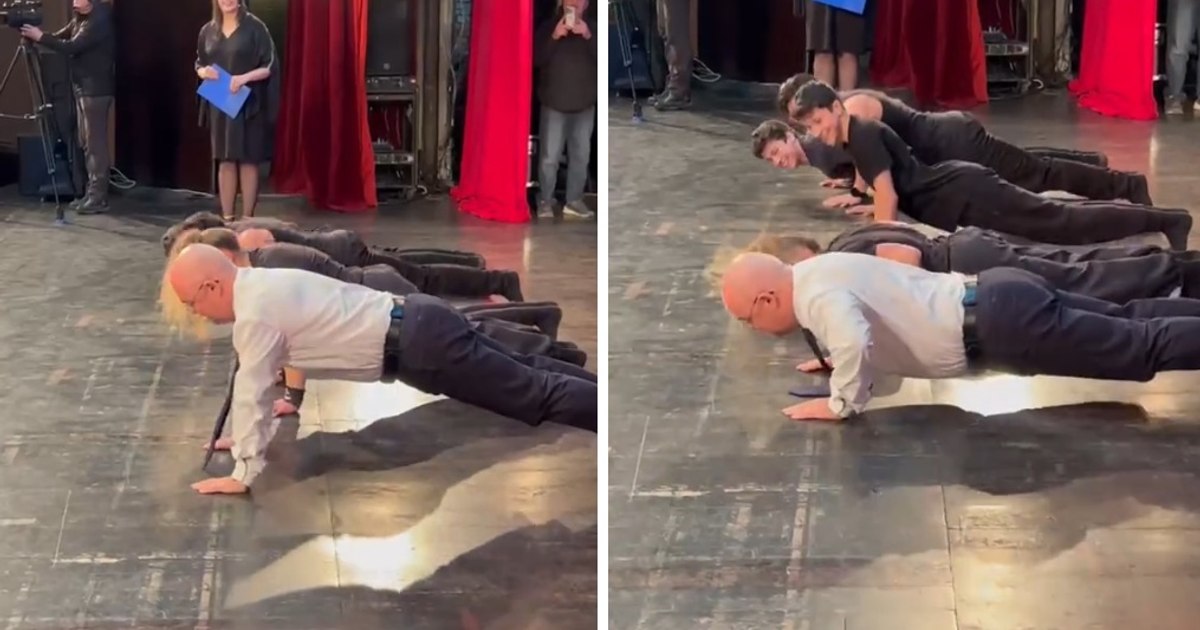 Emil Boc a făcut flotări alături de sportivi de performanță. Câte a reușit să execute Emil Boc a făcut flotări alături de sportivi de performanță. Câte a reușit să execute