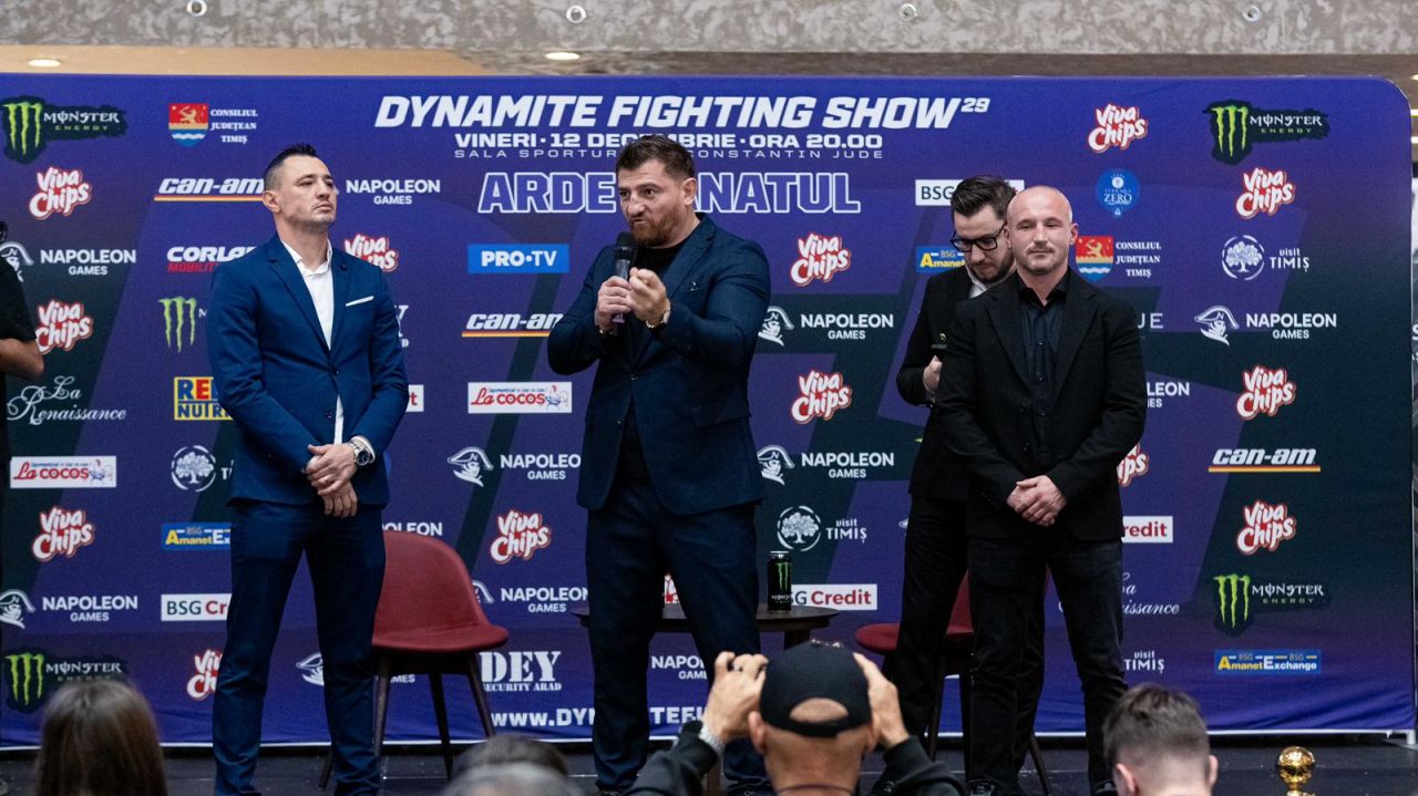 Arde Banatul! Timișoara găzduiește finala Dynamite Fighting Show 2025, iar fanii își pot întâlni favoriții cu o zi înainte de lupte Arde Banatul! Timișoara găzduiește finala Dynamite Fighting Show 2025, iar fanii își pot întâlni favoriții cu o zi înainte de lupte