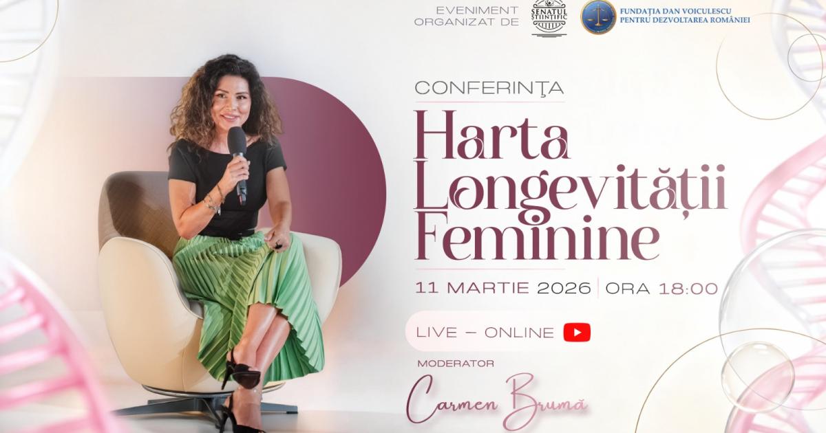 Conferința „Harta Longevității Feminine”: ce descoperă știința despre viața mai lungă a femeilor Conferința „Harta Longevității Feminine”: ce descoperă știința despre viața mai lungă a femeilor