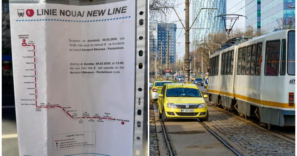 „Tramvaiul corporatiştilor” revine pe şine după ani de lucrări. Linia 5, traseu extins prin Bucureşti