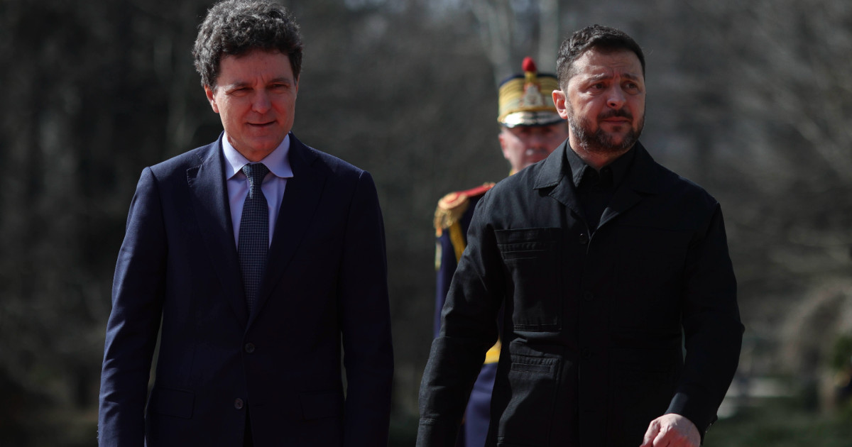 Nicușor Dan și Volodimir Zelenski susțin o conferință de presă la Palatul Cotroceni