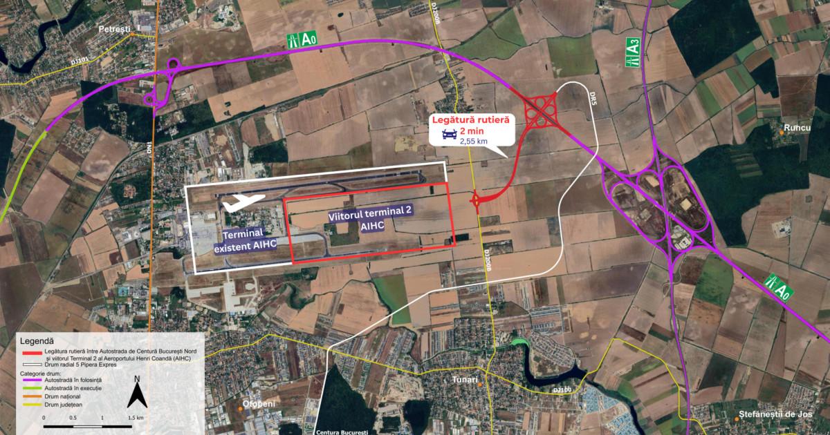 CNIR lansează licitaţie pentru conexiunea între Autostrada A0 şi Aeroportul Otopeni. Investiţie de peste 400 milioane de lei