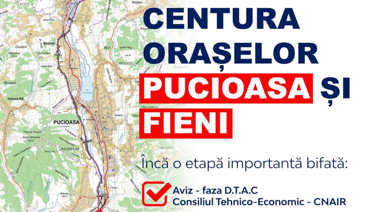 Corneliu Ștefan: Centura Orașelor Pucioasa și Fieni intră în linie dreaptă Corneliu Ștefan: Centura Orașelor Pucioasa și Fieni intră în linie dreaptă