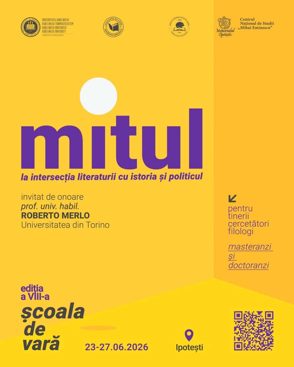 Școala de vară pentru tinerii cercetători filologi, la Ipotești: „Mitul la intersecția literaturii cu istoria și politicul”