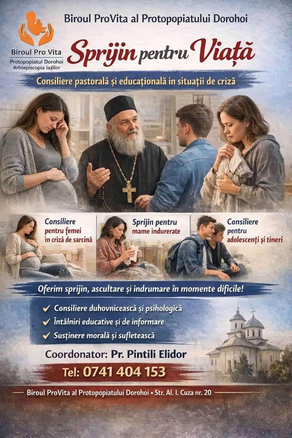 Sprijin pentru viață: Consiliere pastorală și educațională pentru persoane aflate în criză, la Dorohoi