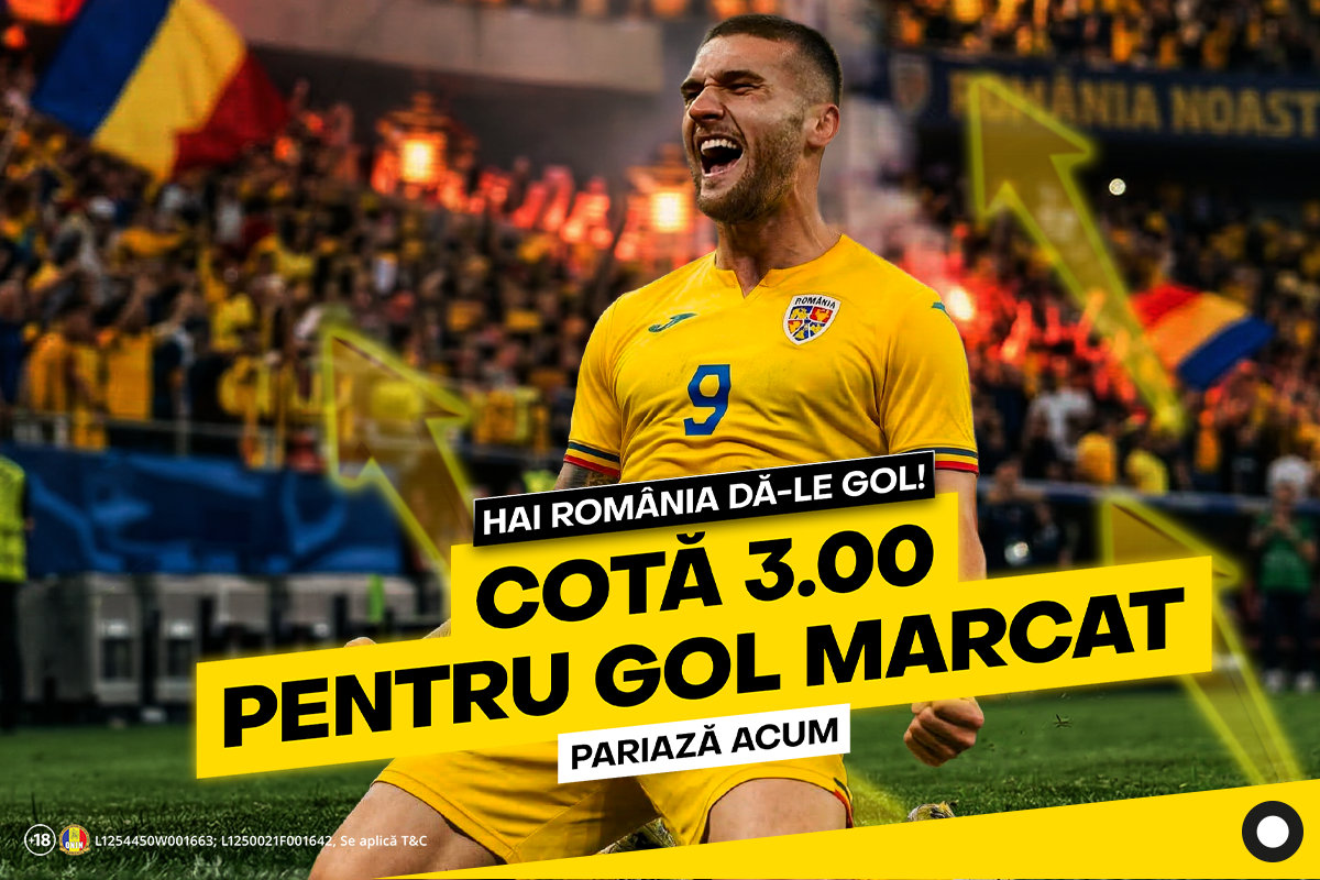 Giveaway la Fortuna: cotă 3.00 pentru gol marcat de România Giveaway la Fortuna: cotă 3.00 pentru gol marcat de România