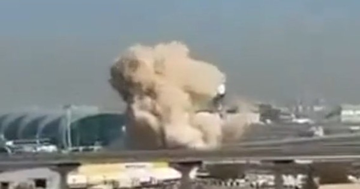 Momentul în care o dronă cade în apropierea aeroportului din Dubai. Martor: „Clădirea s-a zguduit”