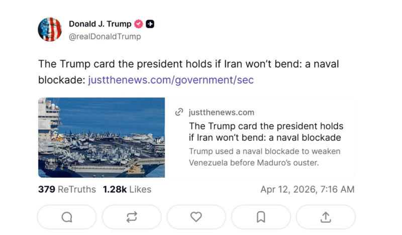 Postarea lui Trump de duminică