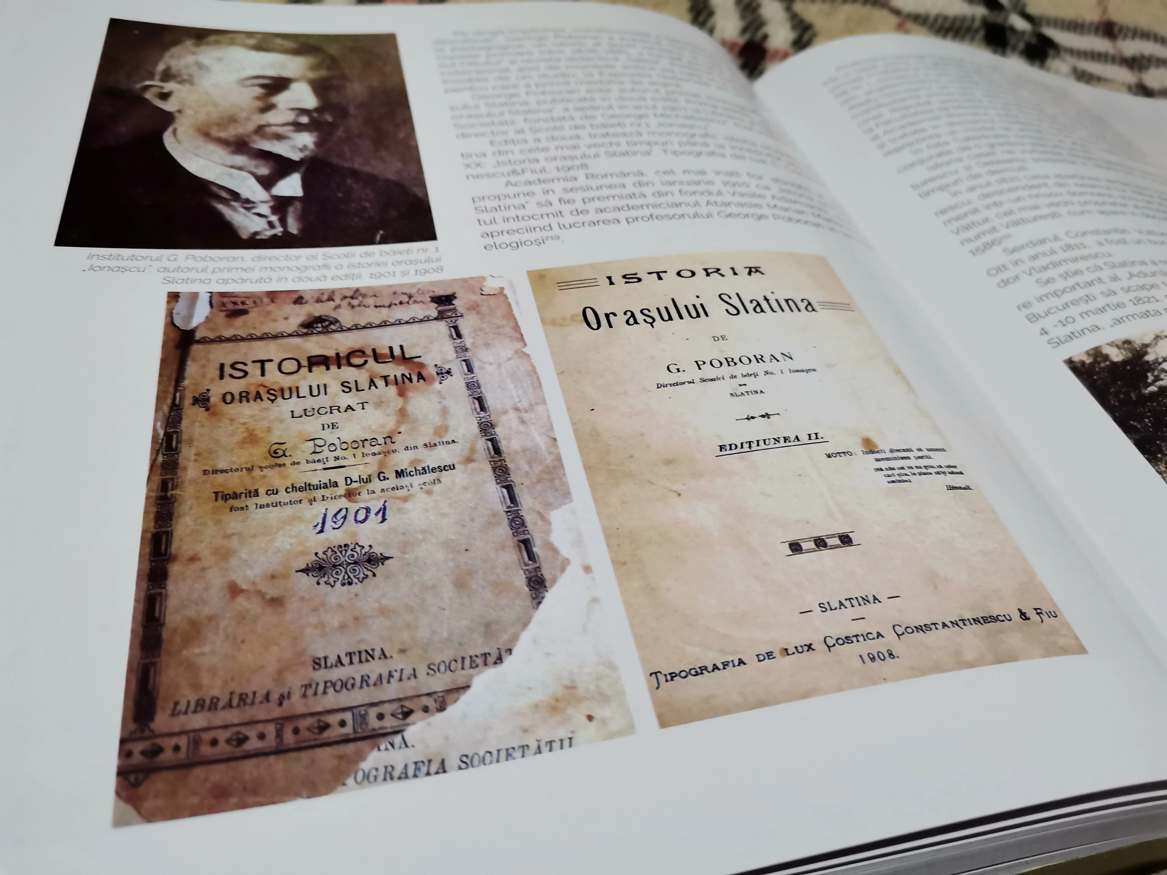 Cartea prezintă o istorie bine documentată a Slatinei de odinioară