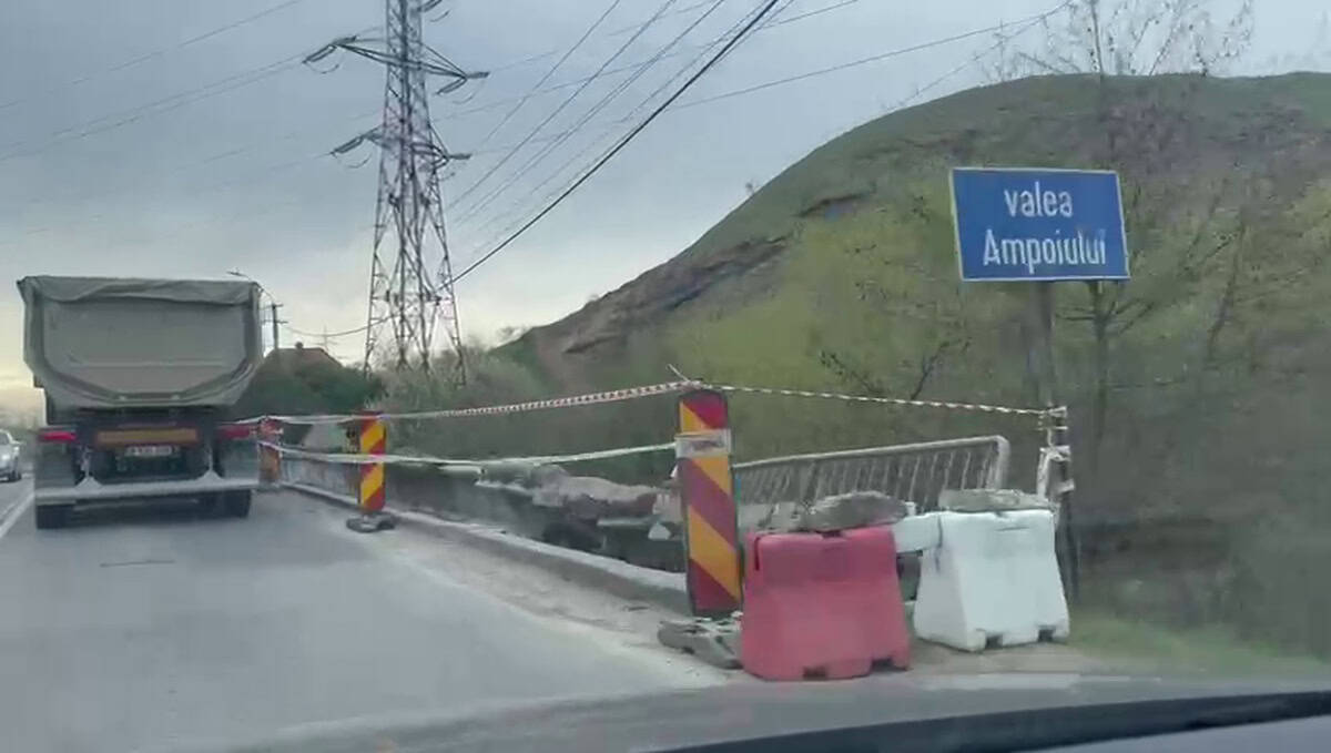 VIDEO Problemele semnalate la podul peste râul Ampoi de la Șard: Autoritățile au anunțat ce măsuri se vor lua