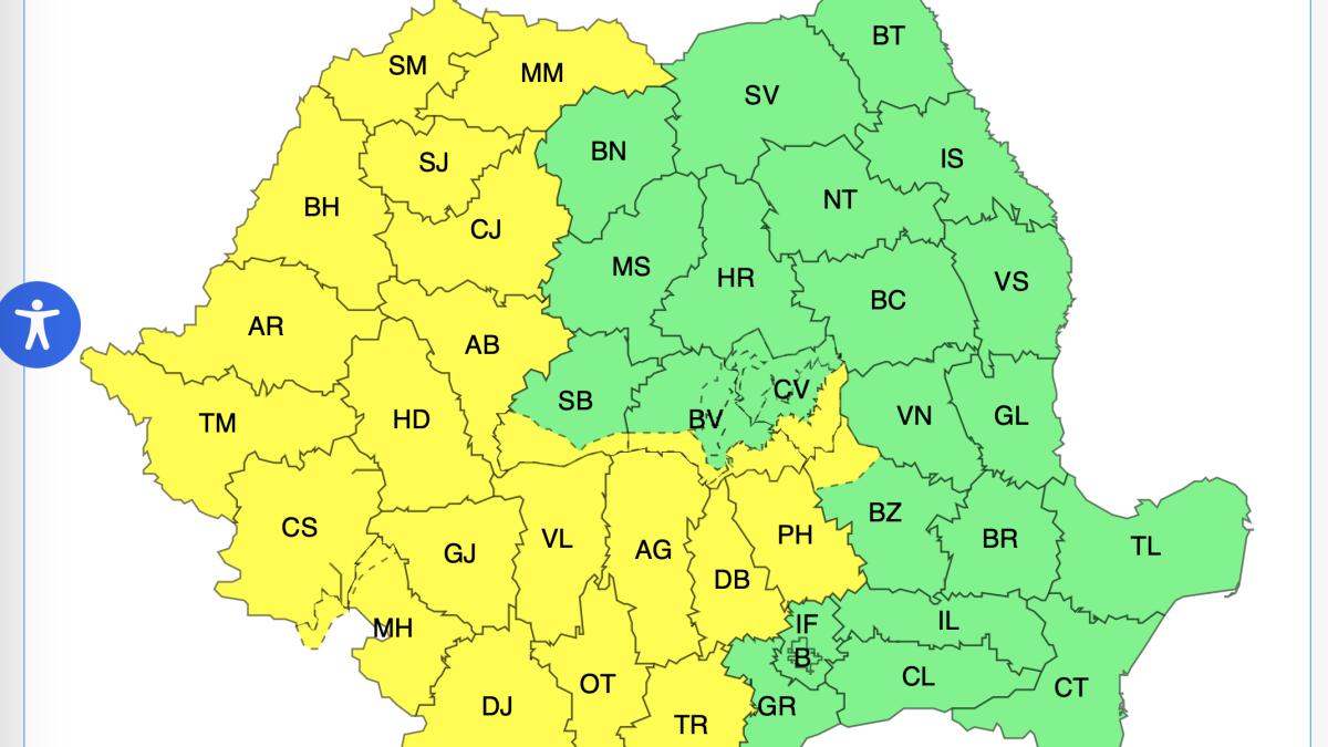 Se strică vremea. Fenomene severe imediate. A fost emis Cod Portocaliu de vijelii puternice și averse Se strică vremea. Fenomene severe imediate. A fost emis Cod Portocaliu de vijelii puternice și averse