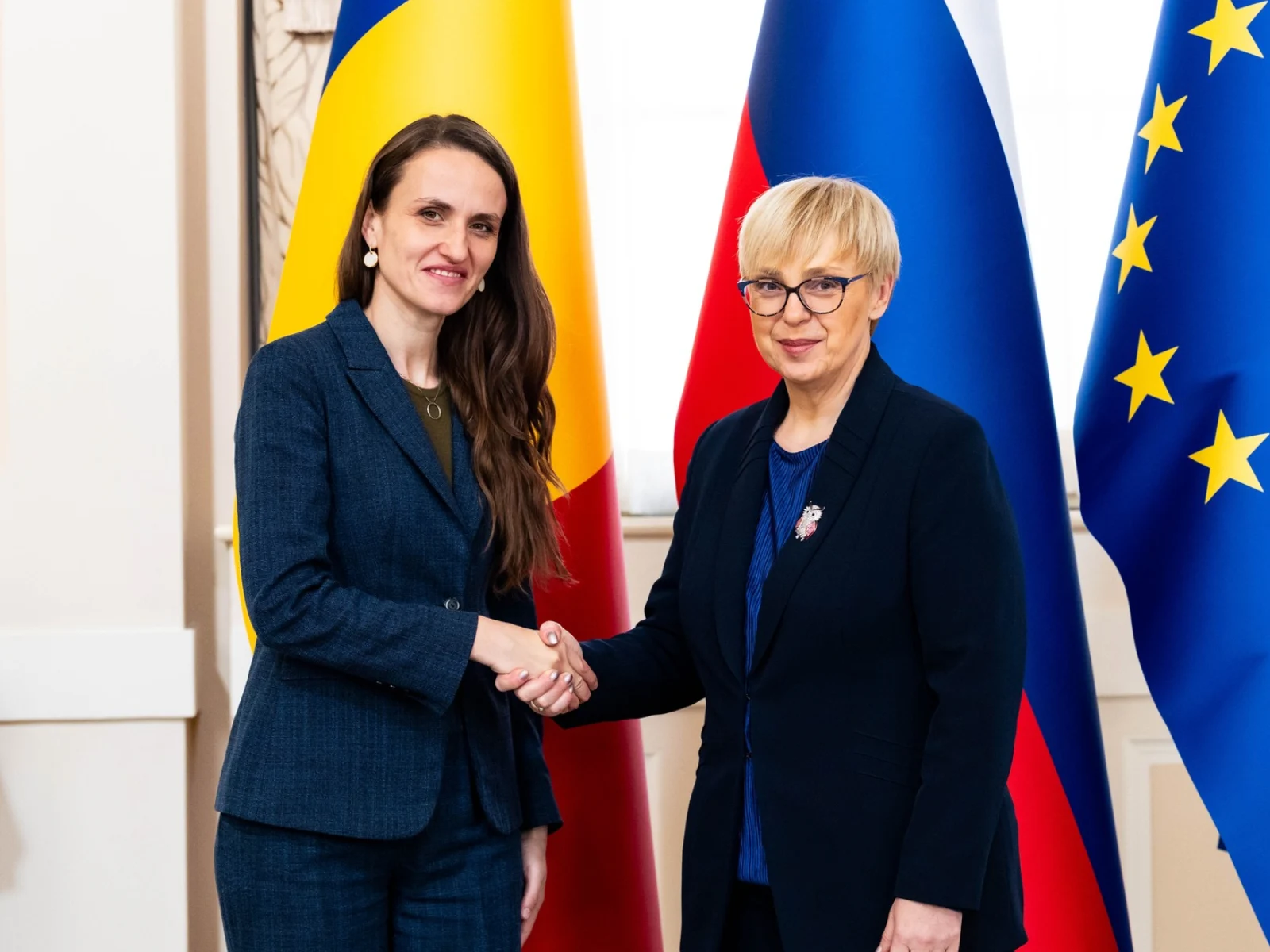 Oana Țoiu și președintele Sloveniei, Nataša Pirc Musar/FOTO: MAE
