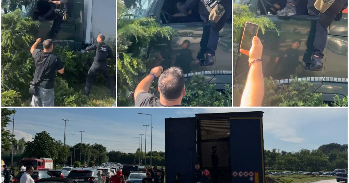 Polițiștii locali au dat cu spray lacrimogen și l-au lovit cu picioarele pe șoferul TIR-ului scăpat de sub control în Constanța