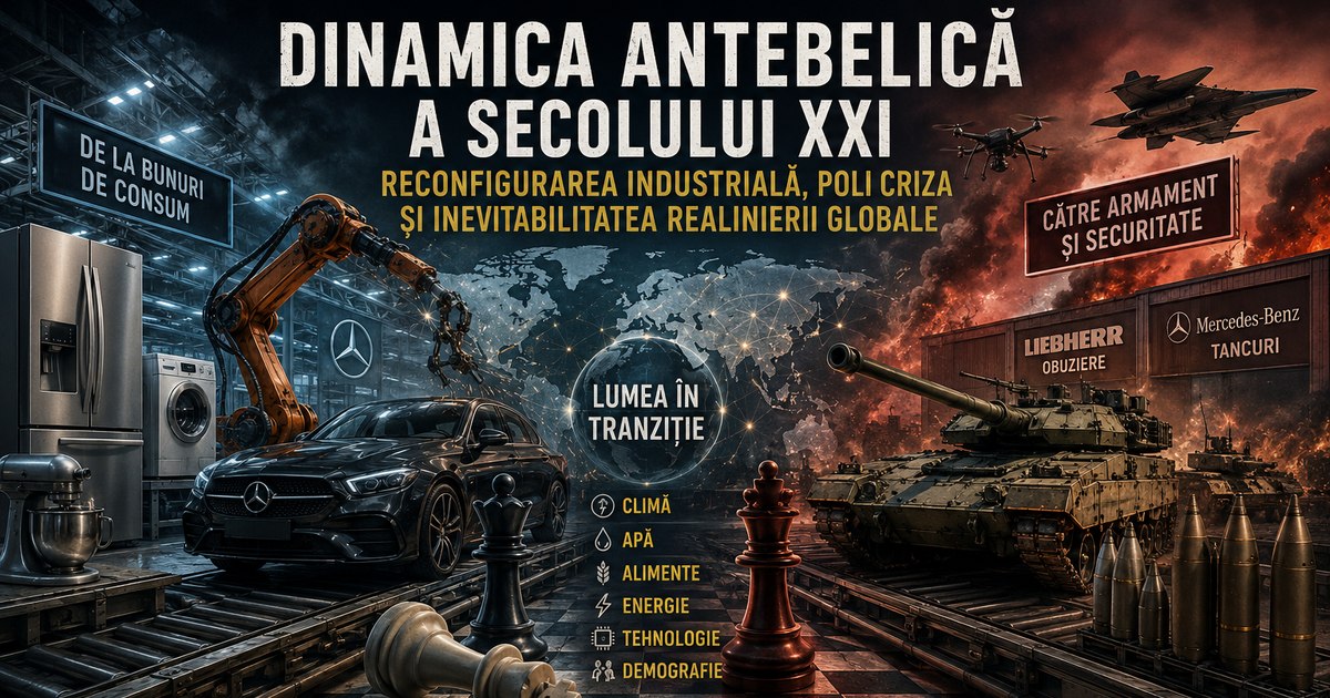 Dinamica antebelică a Secolului XXI, Reconfigurarea Industrială, poli criza și inevitabilitatea realinierii globale