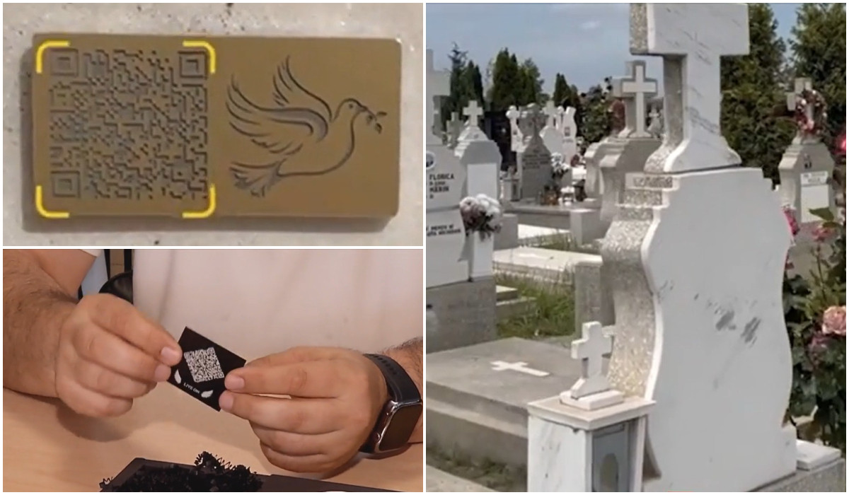 Coduri QR pe monumentul funerar. „Lumânarea virtuală” se aprinde printr-un singur click