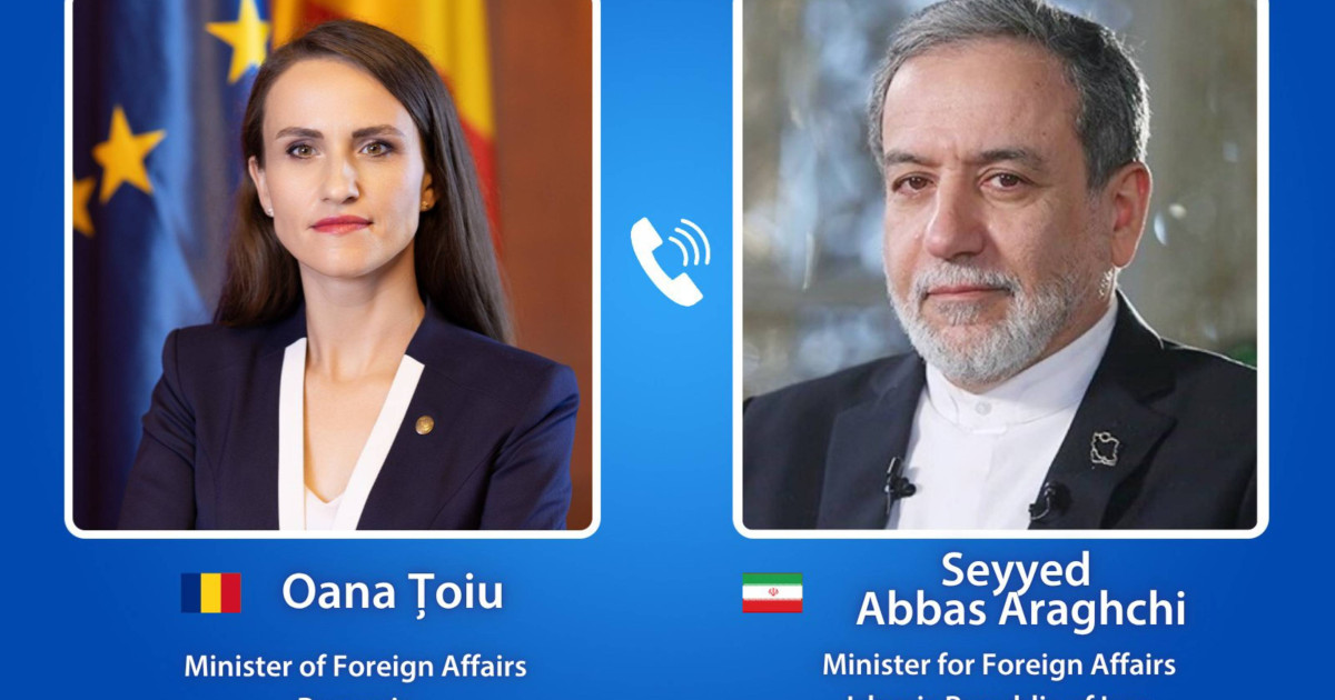 Oana Țoiu, discuție cu șeful diplomației iraniene: „Am subliniat necesitatea redeschiderii în condiții de siguranță a Strâmtorii Ormuz”