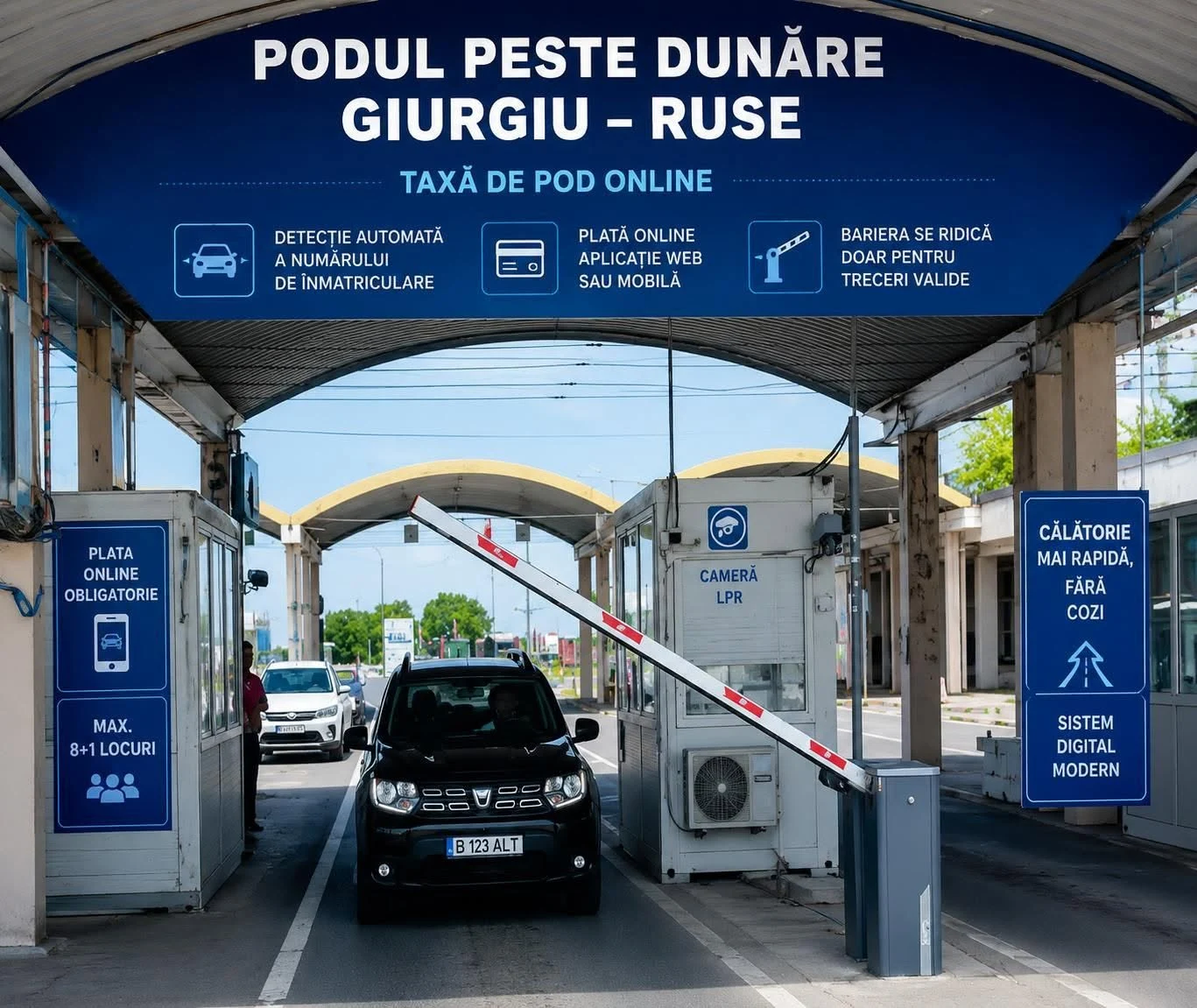 Taxa de pod Giurgiu-Ruse va putea fi plătită online Foto: CNAIR/Facebook