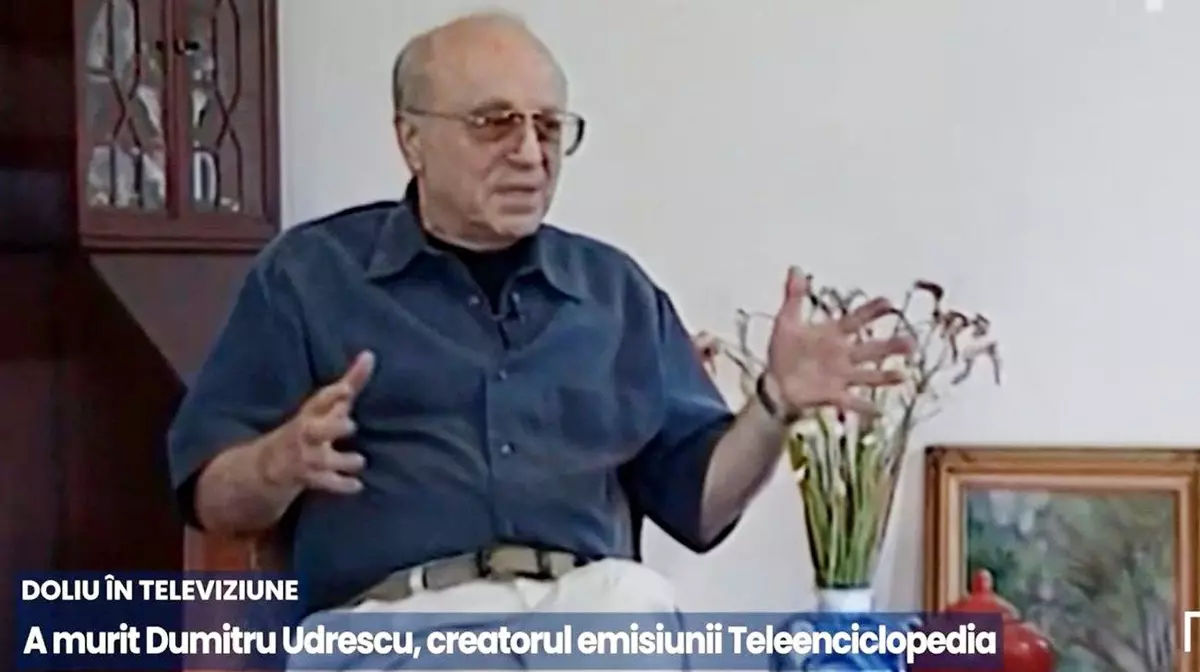 Doliu în televiziunea românească! A murit Dumitru Udrescu, creatorul „Teleenciclopediei” Doliu în televiziunea românească! A murit Dumitru Udrescu, creatorul „Teleenciclopediei”