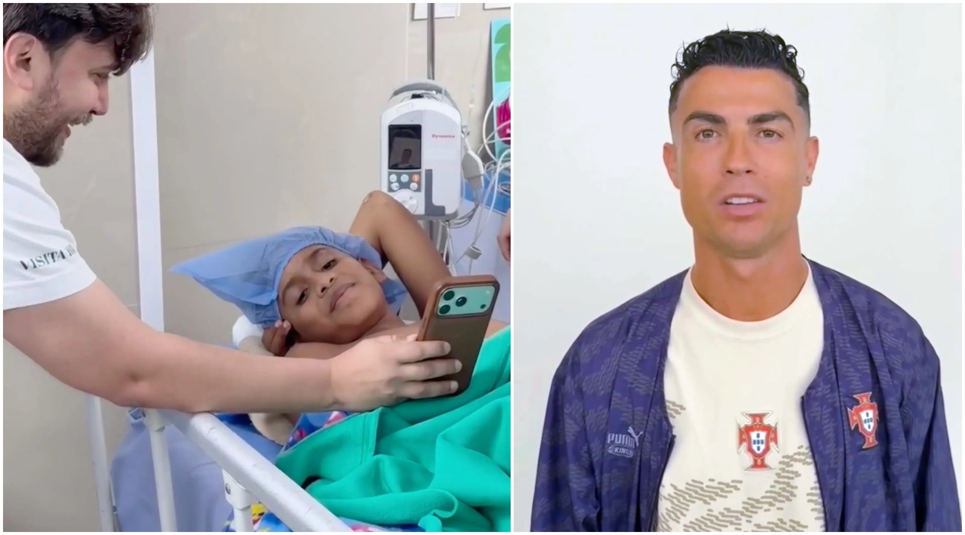 Un băiat rămas fără familie &icirc;n urma cutremurelor din Venezuela a cerut un abțibild cu Ronaldo. A primit mult mai mult. VIDEO
